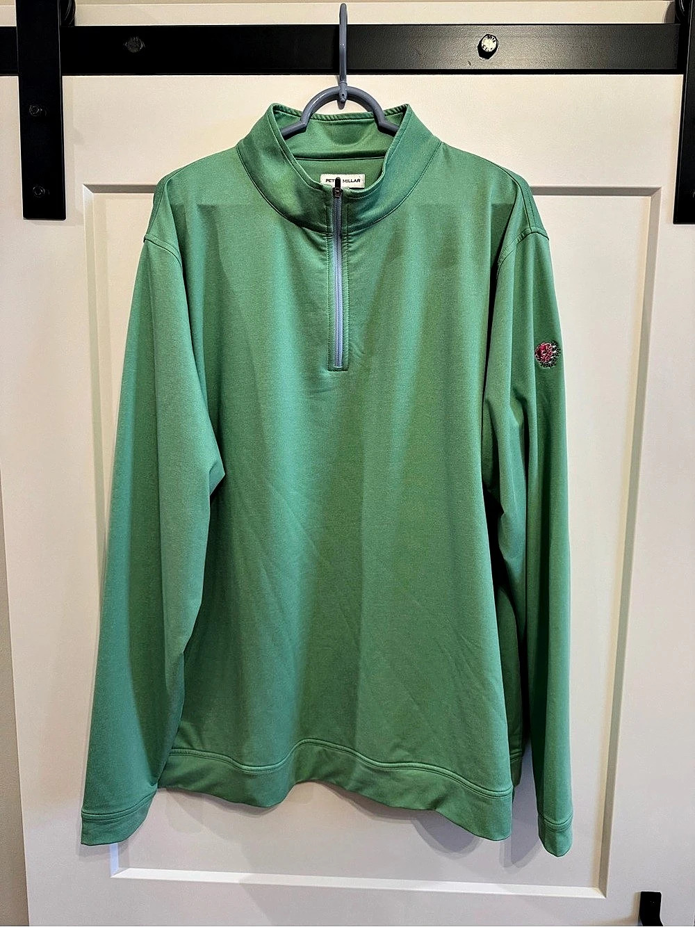 Men’s Peter Millar Performance Quarter Zip - Green - XXL